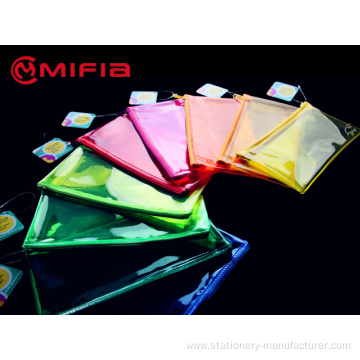 PVC Translucent Neon Colored Pencil Case